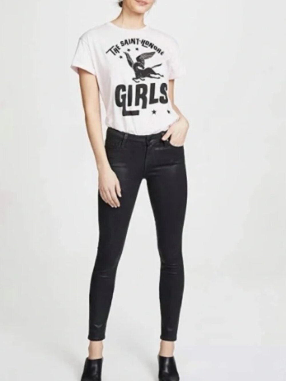 PAIGE Verdugo Ultra Skinny – Black Fog Luxe Coating Jeans Size 31 NWOT